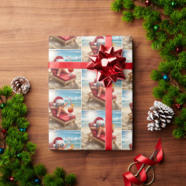 Papel De Regalo Navidades Santa Stafish On a Chaise Lounge