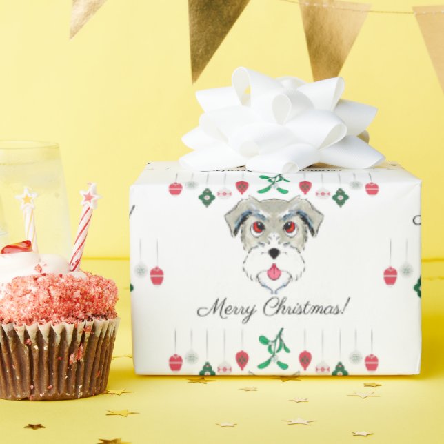 Papel De Regalo Navidades Schnauzer (Fiesta de cumpleaños )