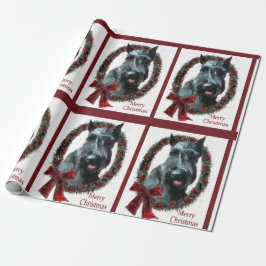 Papel De Regalo Navidades Schnauzer gigantes