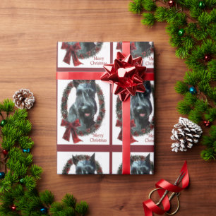 Papel De Regalo Navidades Schnauzer gigantes