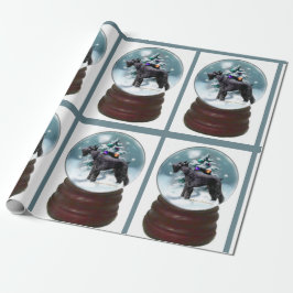 Papel De Regalo Navidades Schnauzer gigantes