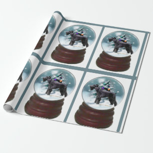 Papel De Regalo Navidades Schnauzer gigantes