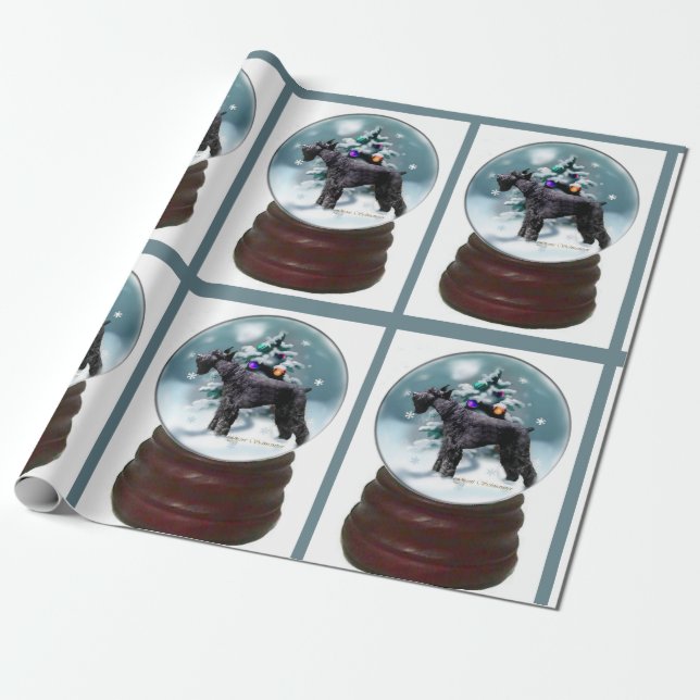 Papel De Regalo Navidades Schnauzer gigantes (Desenrollado)