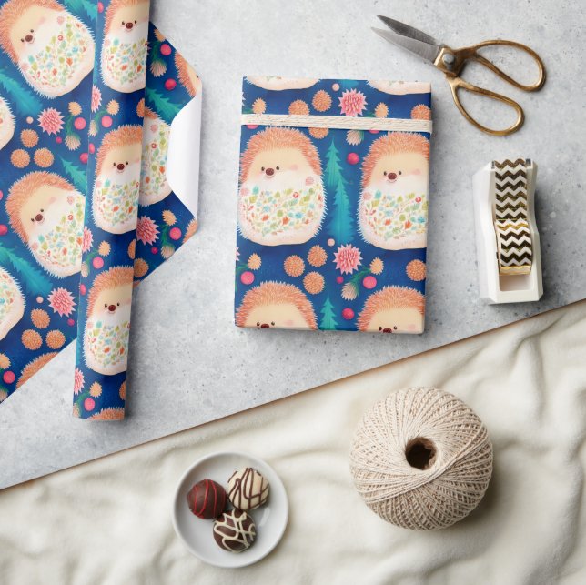Papel De Regalo Navidades sensacionales Hedgehogs (Artesanía)