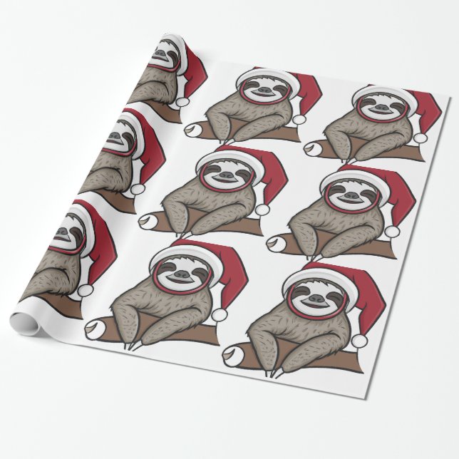 Papel De Regalo Navidades Sloth (Desenrollado)
