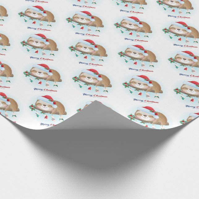 Papel De Regalo Navidades Sloth (Esquina)