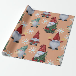 Papel De Regalo Navidades Snow Gnomes 