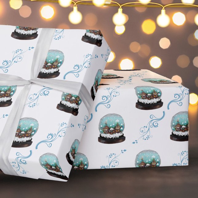 Papel De Regalo Navidades Snowball Winter Village Snowy (Subido por el creador)