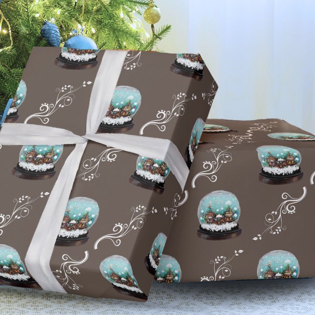Papel De Regalo Navidades Snowball Winter Village Snowy (Subido por el creador)