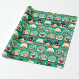 Papel De Regalo Navidades snowglobe//Gnome//Gingerbread House//