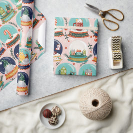 Papel De Regalo Navidades snowglobe//Gnome//Gingerbread House//
