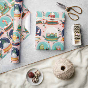 Papel De Regalo Navidades snowglobe//Gnome//Gingerbread House//