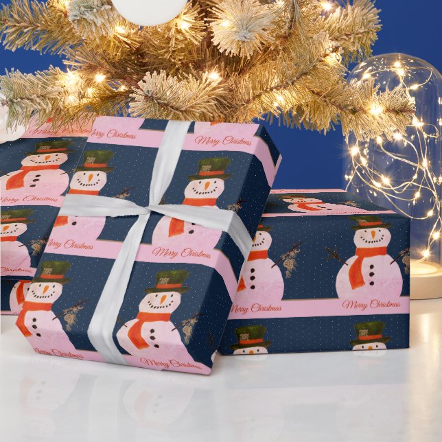 Papel De Regalo Navidades Snowman (Vacaciones)