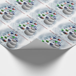 Papel De Regalo Navidades Snowman del Golf Ball