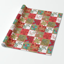 Papel De Regalo Navidades Star Flower Quilt