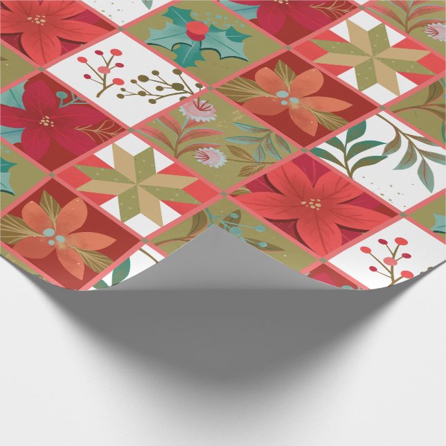 Papel De Regalo Navidades Star Flower Quilt (Esquina)