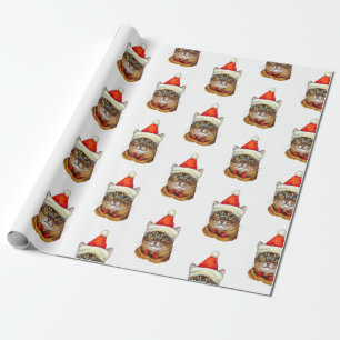 Papel De Regalo Navidades Tabby Cat