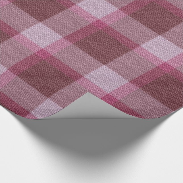 Papel De Regalo Navidades Tartán Tartán Rosa Suave (Esquina)
