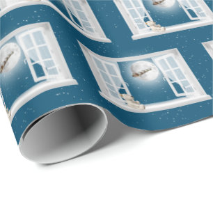 Papel De Regalo Navidades Teddy Bear en la ventana