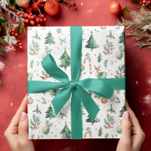 Papel De Regalo Navidades temática patrón de símbolos de vacacione