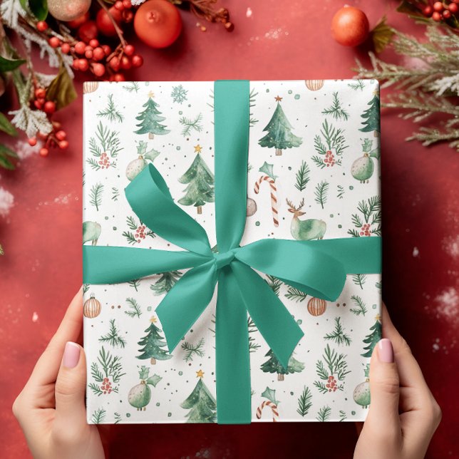 Papel De Regalo Navidades temática patrón de símbolos de vacacione (Subido por el creador)