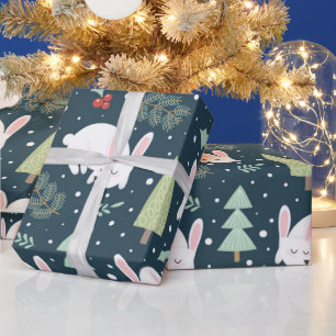 Papel De Regalo Navidades temáticos de Woodland de Conejo Blanco