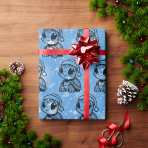 Papel De Regalo Navidades Tortuga marina bebé