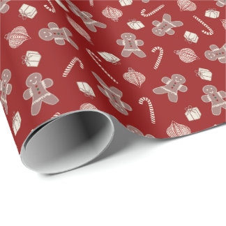 Papel De Regalo Navidades tratan y disfrutan en crimson - pan de j