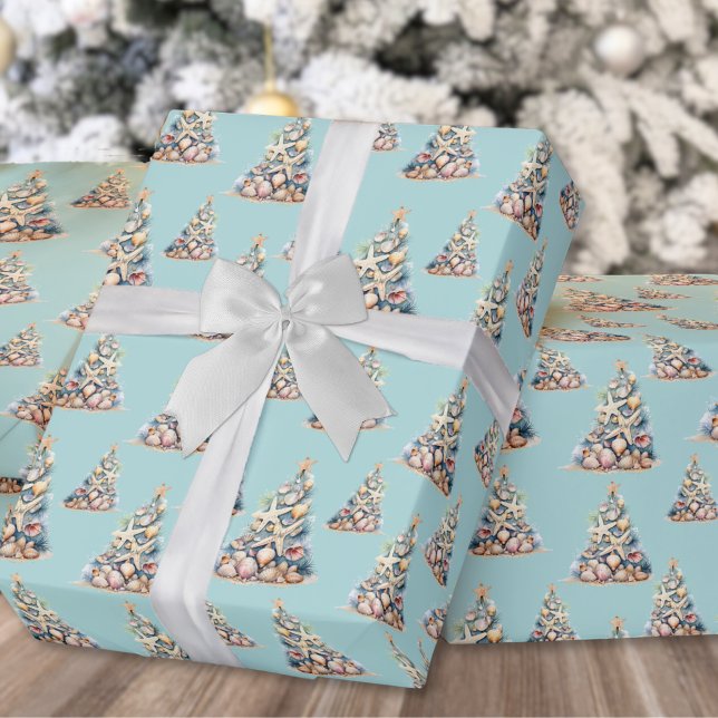 Papel De Regalo Navidades Tropical Beach (Tropical Beach Christmas Wrapping Paper)