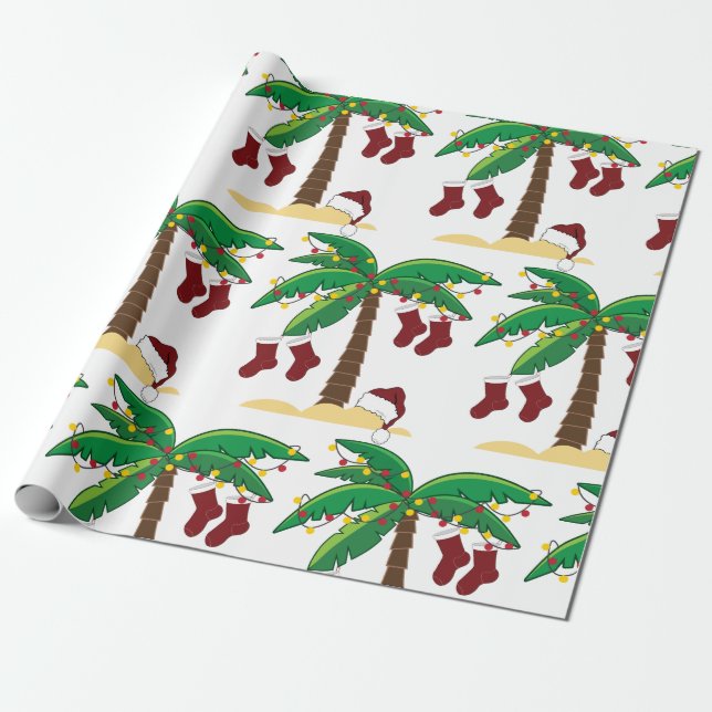 Papel De Regalo Navidades tropicales (Desenrollado)