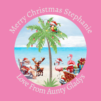 Papel De Regalo Navidades Tropicales personalizados En Julio Fiest