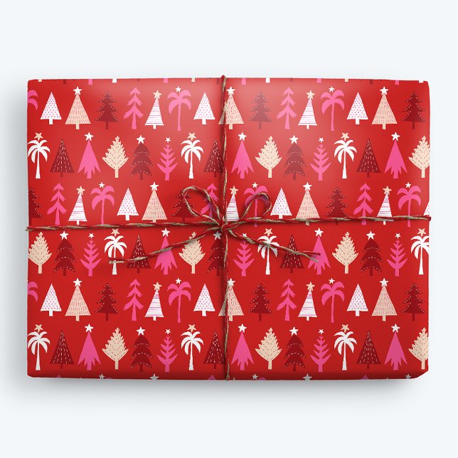 Papel De Regalo Navidades tropicales rojos palmeras (Subido por el creador)