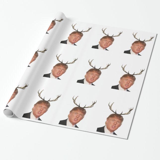 Papel De Regalo Navidades Trump: Sr. Presidente venado (Desenrollado)