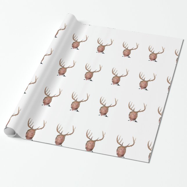 Papel De Regalo Navidades Trump: Sr. Presidente venado (Desenrollado)