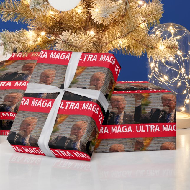 PAPEL DE REGALO NAVIDADES TRUMP ULTRA MAGA GRAFFITI (Vacaciones)