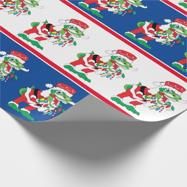 Papel De Regalo Navidades TySantaSaurus Rex (Esquina)
