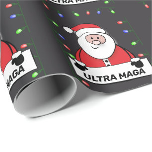 PAPEL DE REGALO NAVIDADES ULTRA MAGA SANTA CLAUS TRUMP