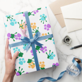 Papel De Regalo Navidades Vacaciones Impresión de mano verde y pat