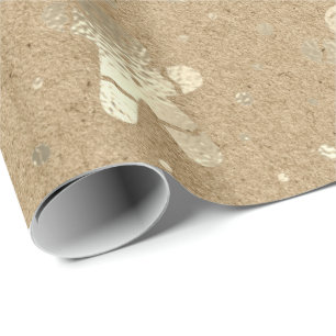 Papel De Regalo Navidades Vacaciones Ivory Gingerbread Man Kraft J