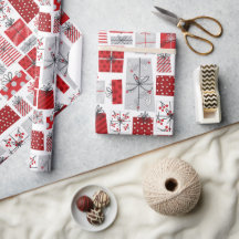 Navidades Vacaciones Regalos Modernos de Plata Roj