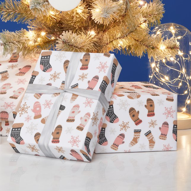 Papel De Regalo Navidades valoran la fiesta de los guantes de copa (Vacaciones)