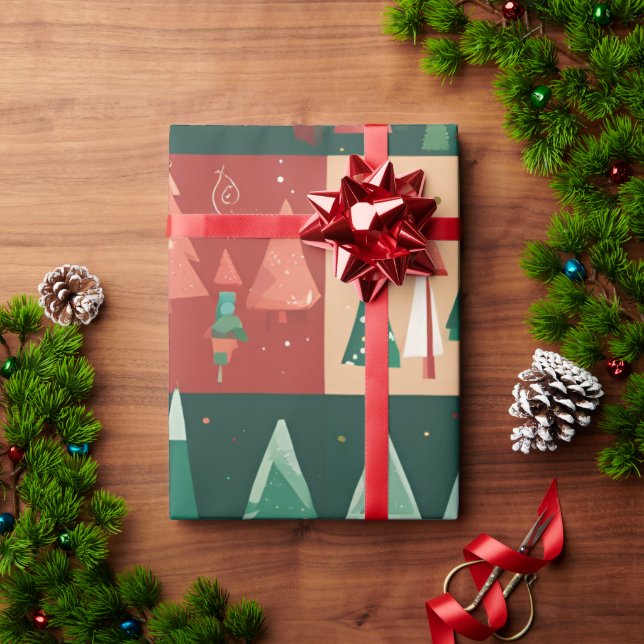 Papel De Regalo Navidades verdes (Regalo de vacaciones)