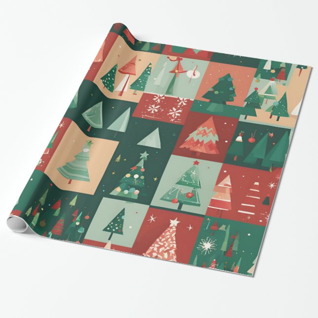 Papel De Regalo Navidades verdes (Desenrollado)