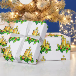 Papel De Regalo Navidades verdes amarillos