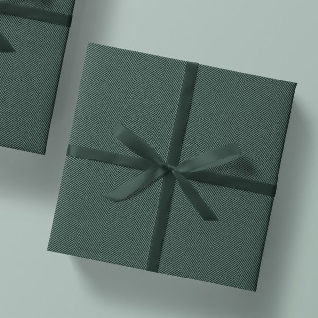 Papel De Regalo Navidades verdes con tufo de arenque clásico (Subido por el creador)