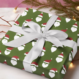 Papel De Regalo Navidades verdes de Santa Silhouette