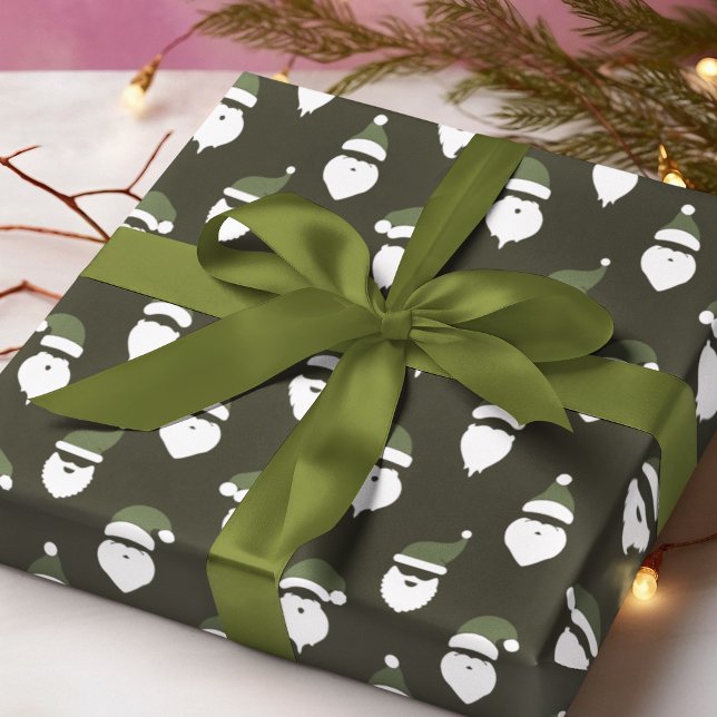 Papel De Regalo Navidades verdes de Santa Silhouette (Subido por el creador)