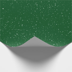 Papel De Regalo Navidades verdes del bosque con nieve blanca