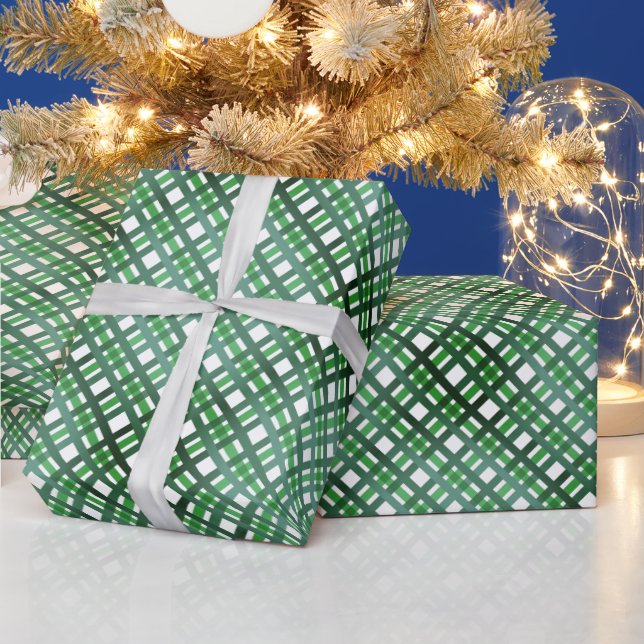 Papel De Regalo Navidades verdes oscuros y vuelta de año (Vacaciones)