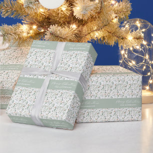 Papel De Regalo Navidades verdes sabios regalo botánico mínimo mod